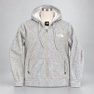 The North Face Hoodie Womens S Gray Full Zip Embroidered Hooded